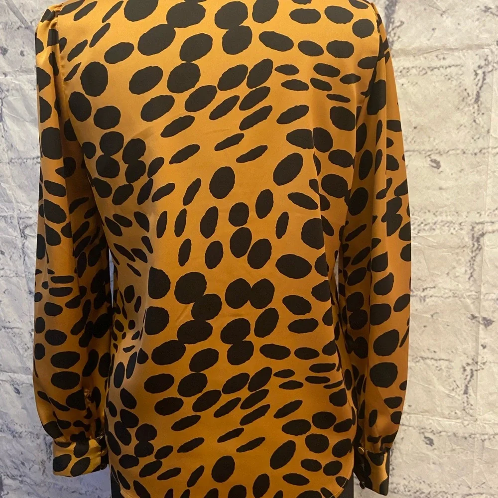 J. Crew Animal Print Ruffle Blouse